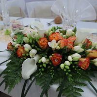 mon centre de table fait par Caro fleurs à Frouzins