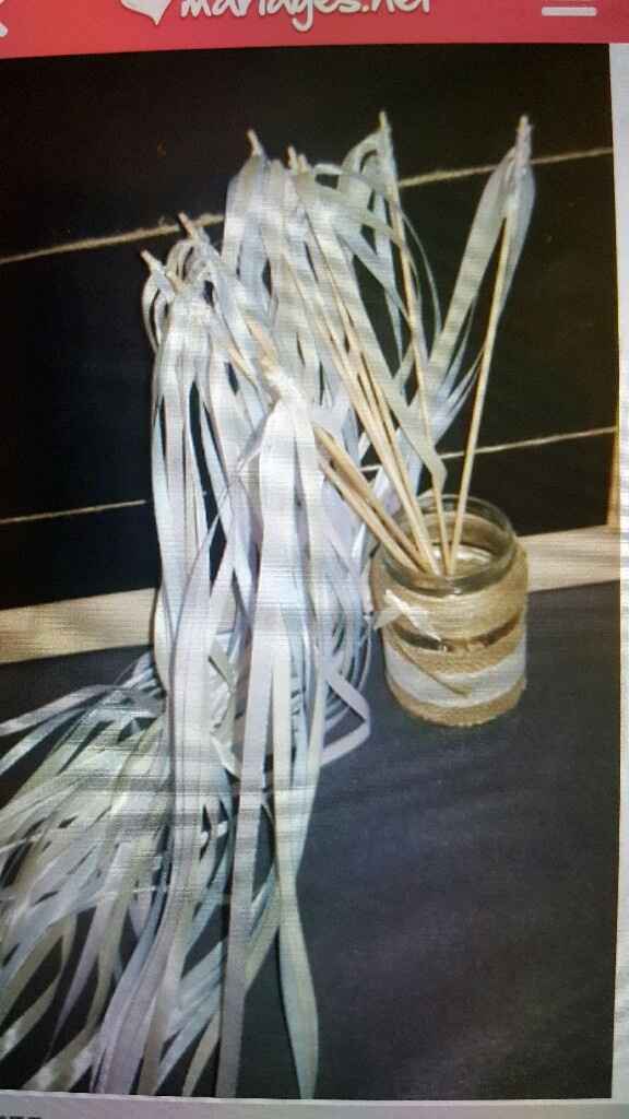 Mes baguettes ruban! pour la sortie d'église - 1