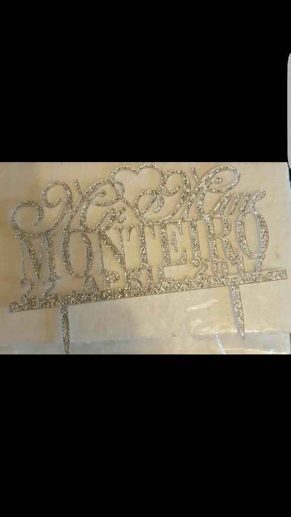 Mon topper fait par "paradis gourmandise " pour mon wedding cake! - 1