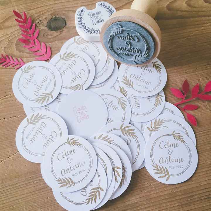 Nos Save the Date en attendant les vrais faire-part ;) 