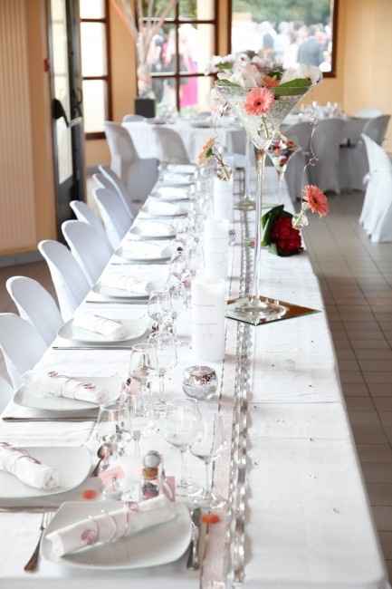déco de table argent rose 