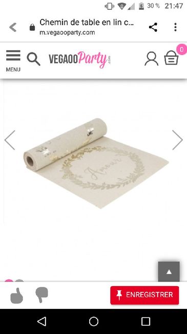 Avis pour chemin de table. - 2