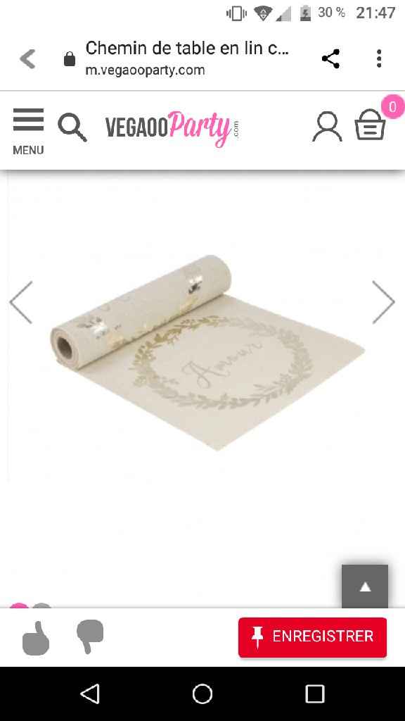 Avis pour chemin de table. - 2