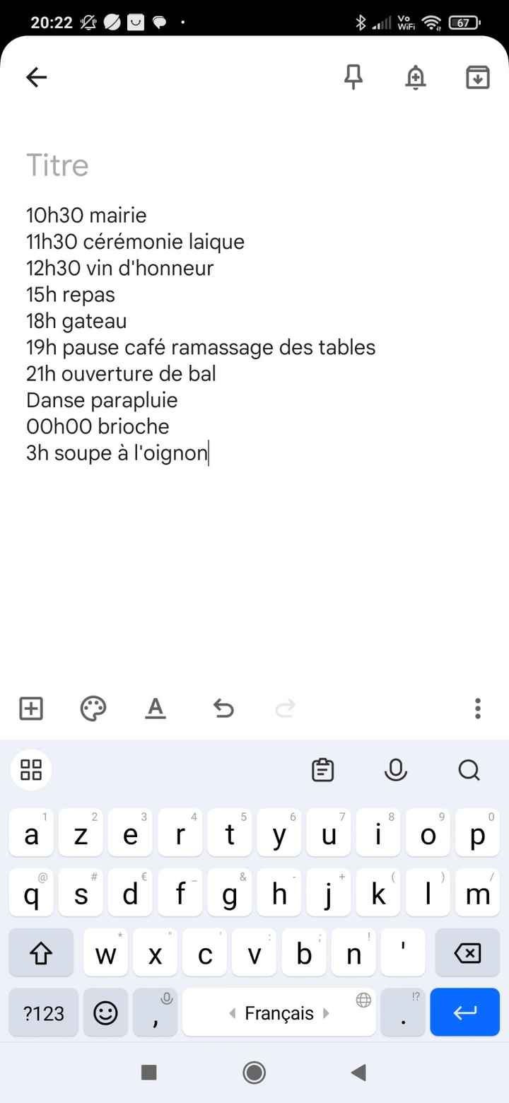 Programme mariage vendéen - 1