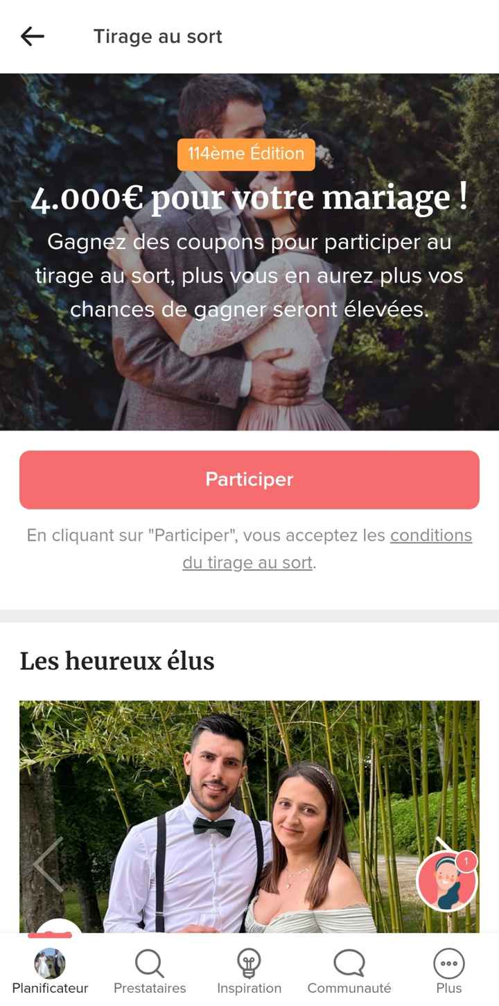 Tirage au sort mariage.net - 1