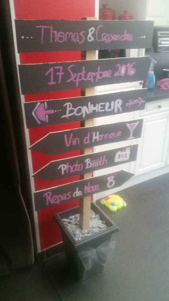 Dyi panneau directionnel terminé. - 2