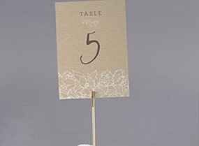 Carton Numéro de table