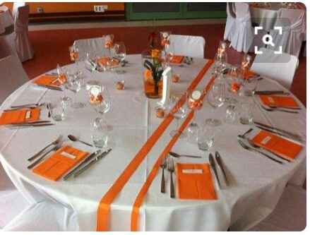 Help des idées de décoration table "couleurs vert anis et orange" ! - 1