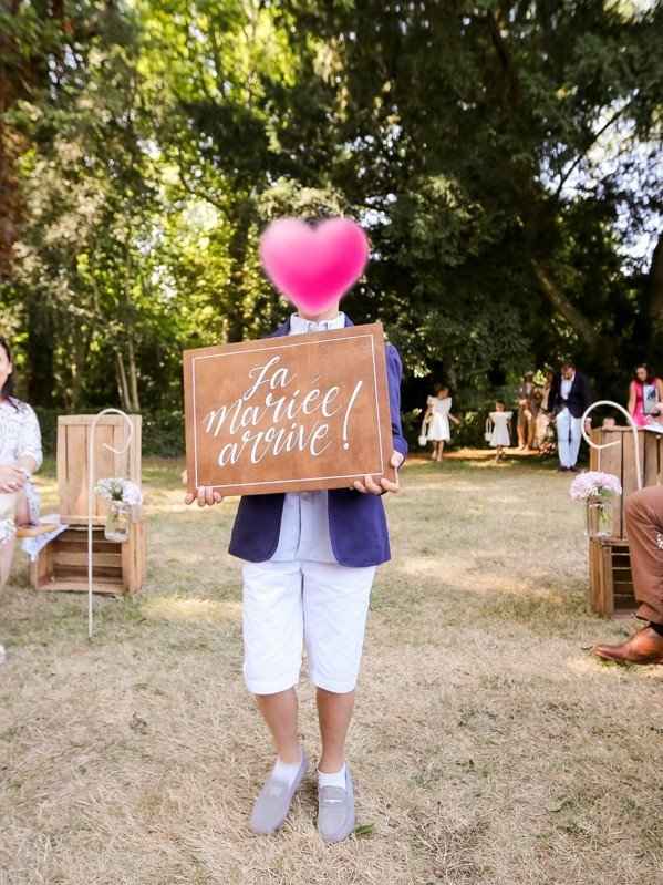 Panneau arrivée mariée enfant - 1