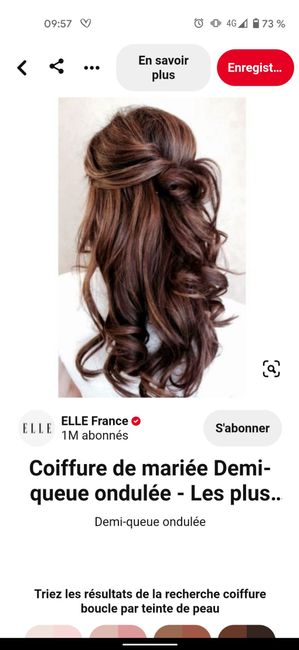 Coiffure lachée ou attachée . 1