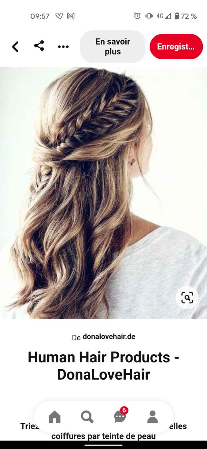 Coiffure lachée ou attachée . - 3