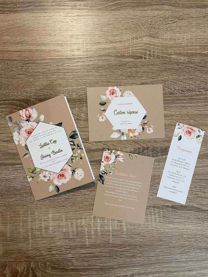 Ton faire-part contient combien de cartons ? - 1