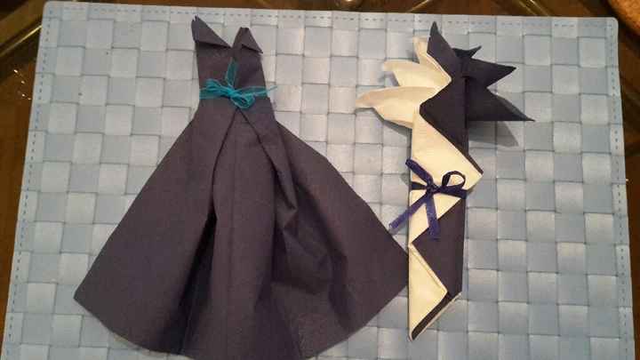 Premiers essais pliage de serviettes - 1