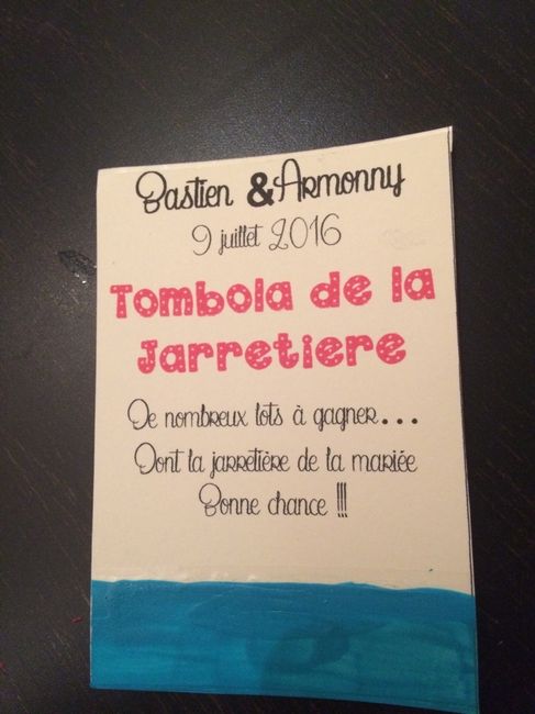 Tombola de la jarretière; mes ticket diy - 2