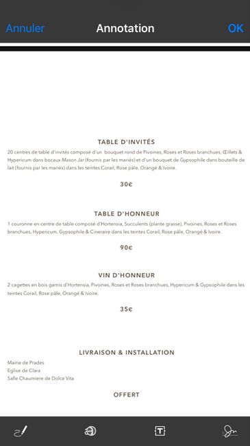 Besoin d'avis que le  devis fleurs - 1