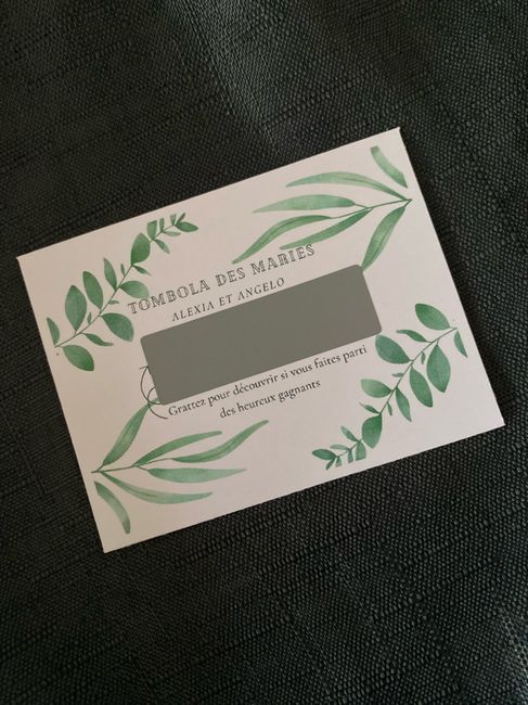 Tombola des mariés 1