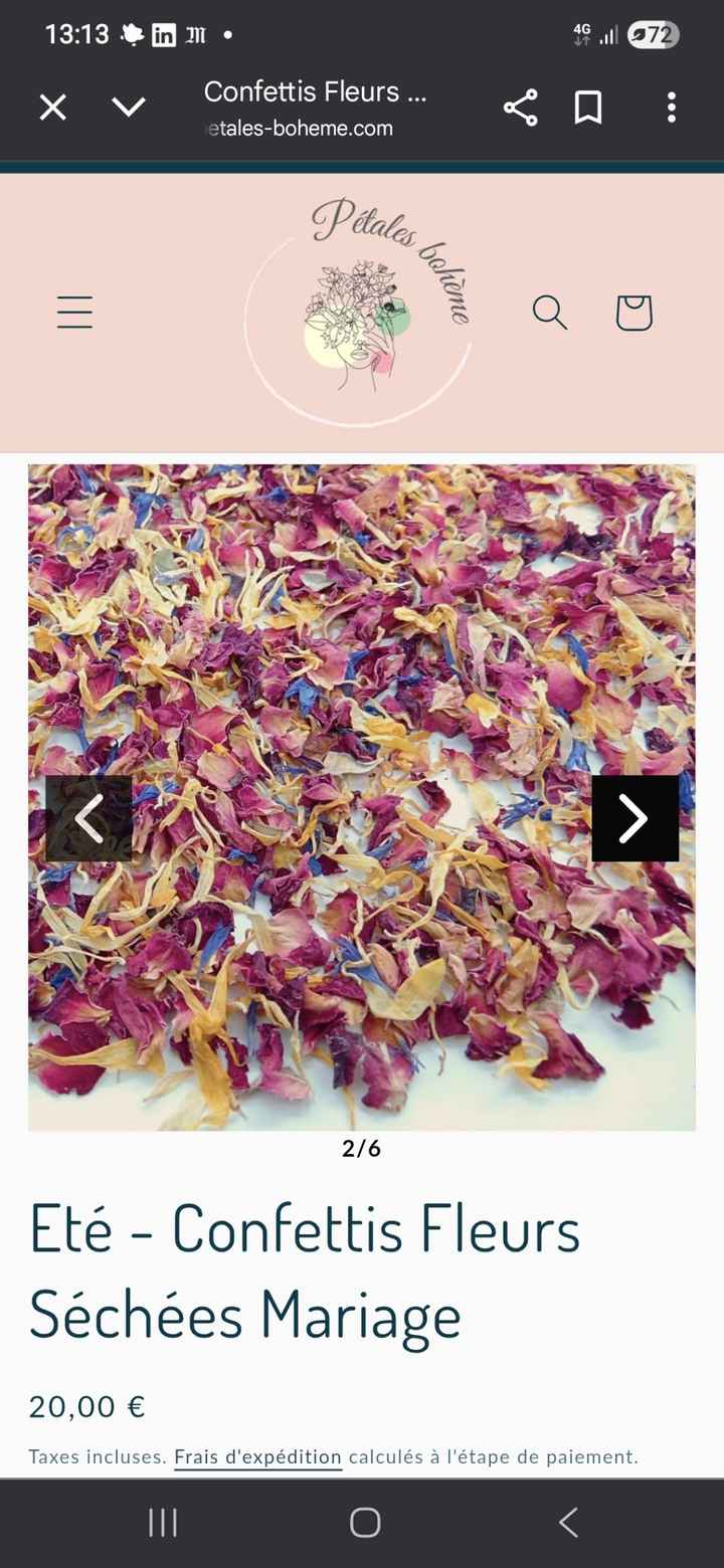 Quantité confettis sortie d'église - 1