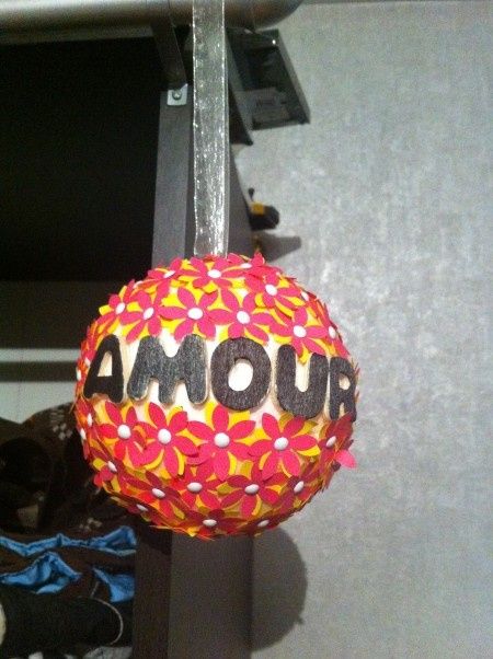 boule de fleur et mot