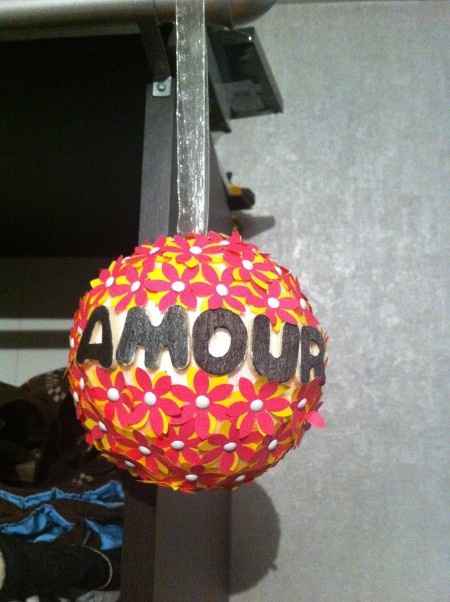boule de fleur et mot