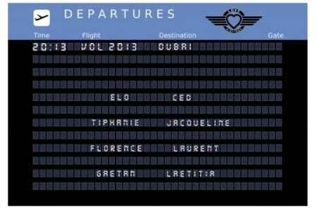 Idee des ecran d'aeroport