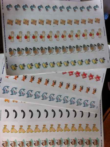 Plaquettes autocollantes maison