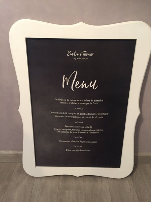 Ecriture pour le menu - 1