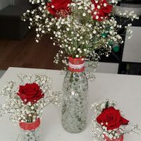 Mes centres de table rouge et blanc - 3