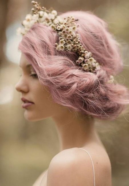 Coiffure de la mariée... en rose ! - 3