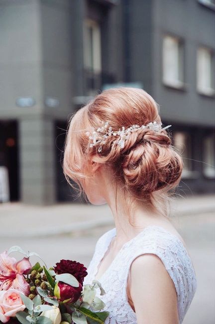 Coiffure de la mariée... en rose ! - 5