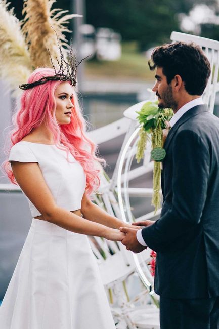 Coiffure de la mariée... en rose ! 6