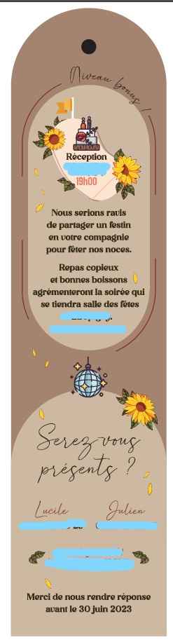 Invitation au vin d'honneur uniquement - 3