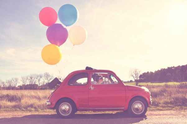 Voiture de mariage... en rose ! - 2
