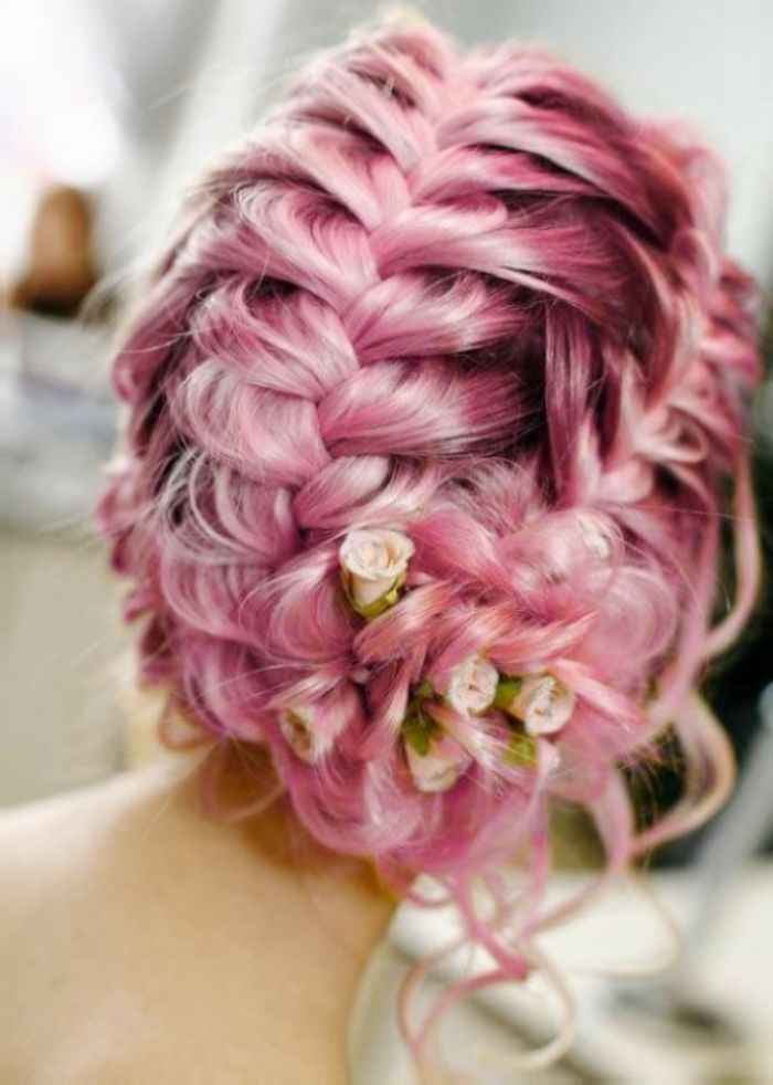 Coiffure de la mariée... en rose ! - 1