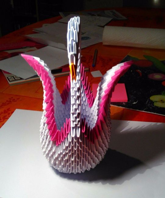 Cygne origami 3d 2