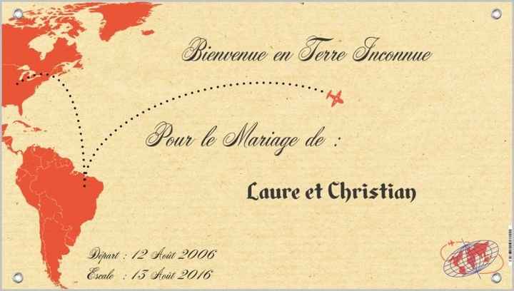 Banderole devant lieu de réception