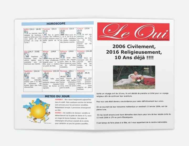livret de table par personne 1er page et dernière