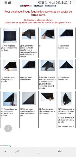 Pliage serviette 2