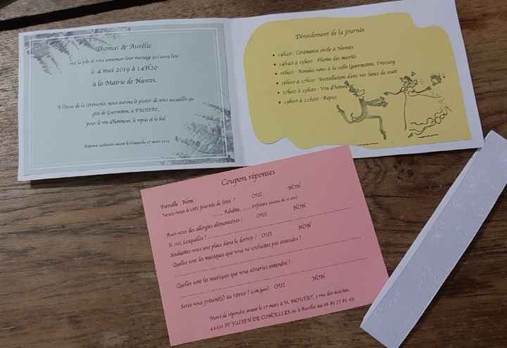 Faire parts terminés - 2