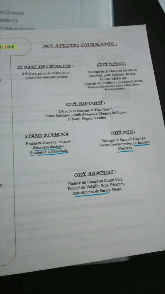 Menu du grand jour - 2