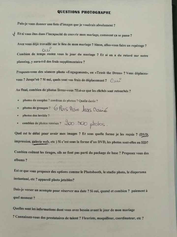 Questions au photographe ? - 1