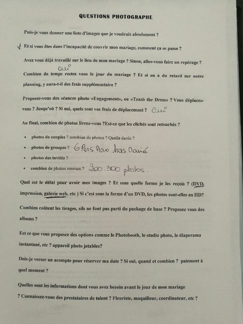 Questions au photographe ? - 1
