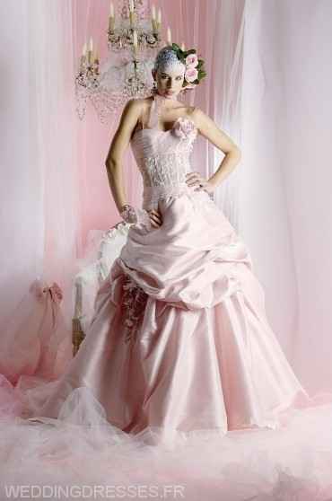 Robe de mariée vieux rose
