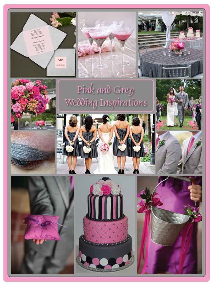 mariage gris et rose