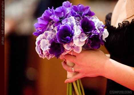 Bouquet violet et blanc