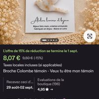 Recherche broches personnalisées pour annonce aux témoins - 1