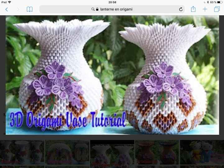 Vases origami