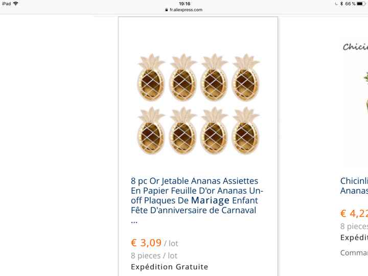 Assiettes ananas