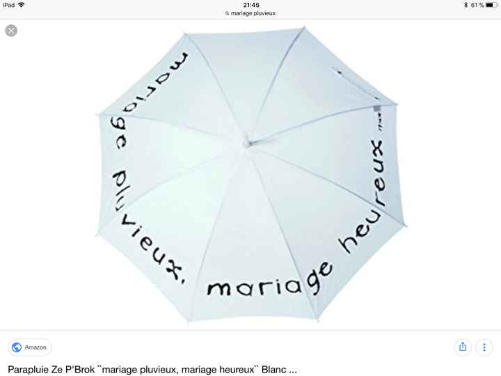 Parapluie mariage pluvieux