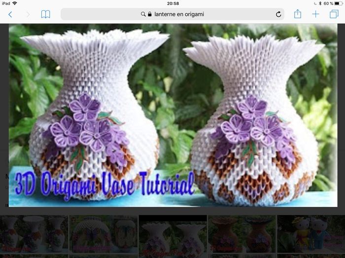 Vases origami
