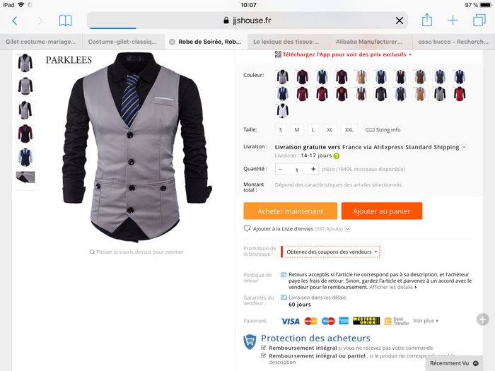 Gilet pour mon cheri